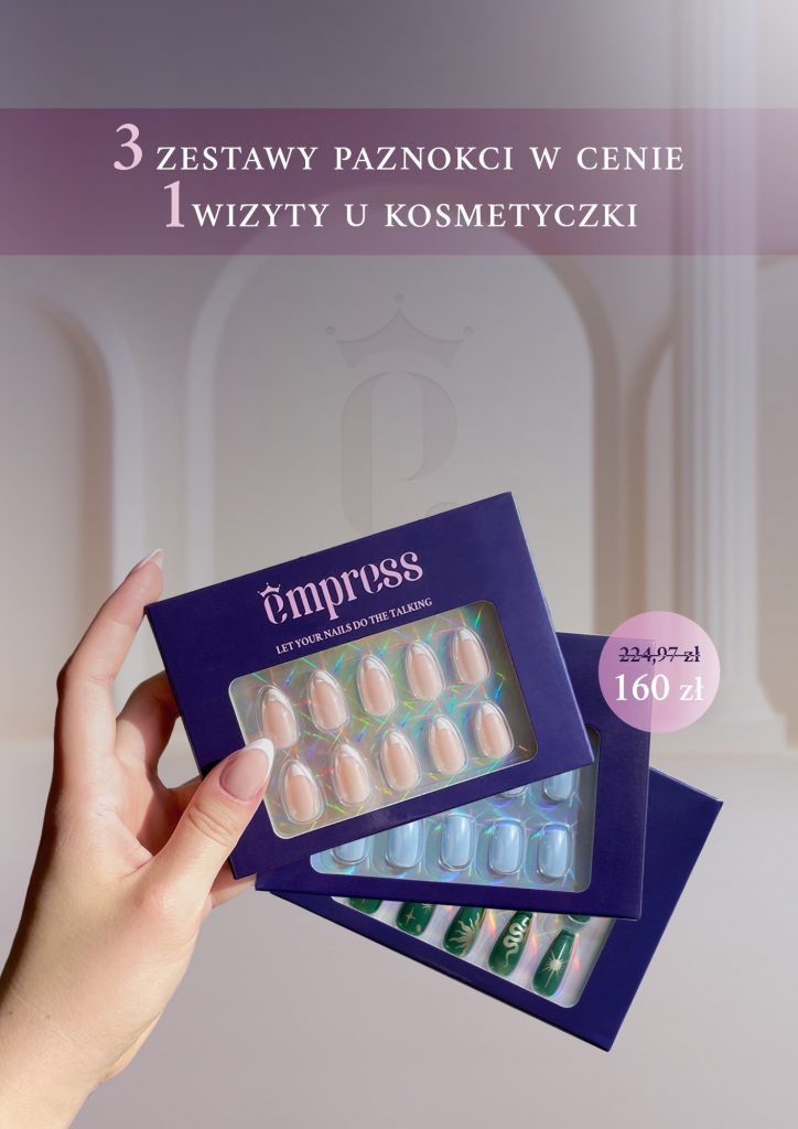 ZESTAW PROMOCYJNY – 3 stylizacje paznokci press-on