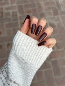 Chocolate Brown – Paznokcie Press-on Handmade